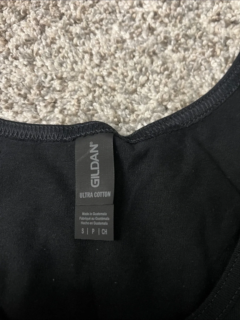 Gildan Black No Doubt Graphic Tank with Orange Accents